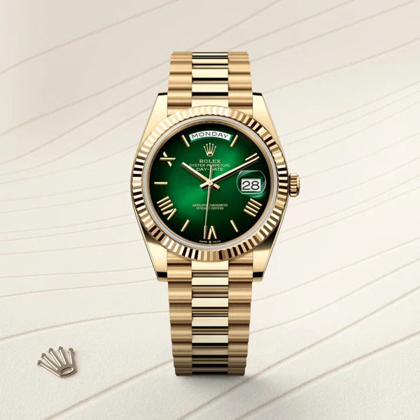 ROLEX Day-Date 41 ROSE GOLD GREEN