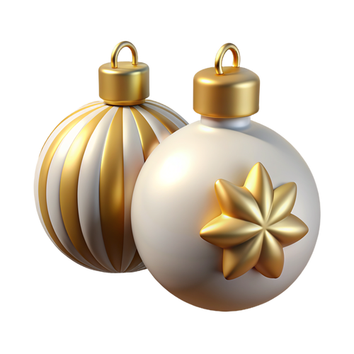 Festive Gold Baubles